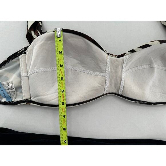 Antonio Melani Swim Bikini Size L Animal Print Halter Rhinestone Sexy Vacation​​ - Picture 14 of 15